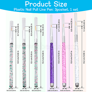 2 Sets 2 Style Plastic Nail Pull Line Pen(MRMJ-CA0001-40)-2