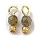 Natural Labradorite Faceted Round Charms(PALLOY-NH00001)-1