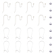 16Pcs 2 Styles 925 Sterling Silver Hoop Earrings & Earring Hooks(STER-DC0001-11)-1