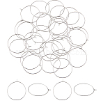 200pcs 316 Surgical Stainless Steel Hoop Earring Findings, Wine Glass Charms Findings, Stainless Steel Color, 30x0.7mm, 21 Gauge(STAS-HS0001-26E)