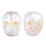 2Pcs 2 Styles Carved Natural Pearl Beads, Halloween Skull, White, 8~9x8x8mm, Hole: 1~1.2mm, 1pc/style
(PEAR-FH0001-04)