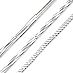 304 Stainless Steel Snake Chains, Soldered, Stainless Steel Color, 2x0.5mm(CHS-M009-05P-01)