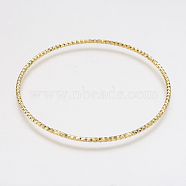 Brass Buddhist Bangles, Textured Bangles, Golden, 2-3/8 inch(62mm)(BJEW-F299-05G)