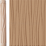 Wood Embossing Rod, Clay Modeling Pattern Roller, Texture Rolling Pins, Column, Stripe, 15.1x2.05cm, Inner Diameter: 1.25x1.5cm(DIY-WH0033-34E)
