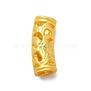 Rack Plating Alloy Tube Beads, Curved Tube, Matte Gold Color, 19.5x8x6.5mm, Hole: 3.5mm(PALLOY-K255-04MG)