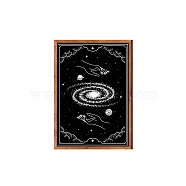 Rectangle Wood Mural Painting, Self-adhesive Wall Sticker with Frame, for Living Room Bedroom Home Hallway Decor, Universe Themed Pattern, 297x210x5mm(PW23040486010)