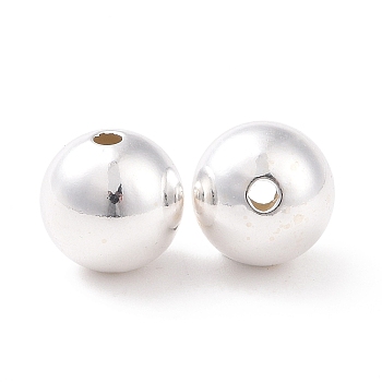 Sterling Silver Beads, Seamless Round, Silver, 8mm, Hole: 1.5mm