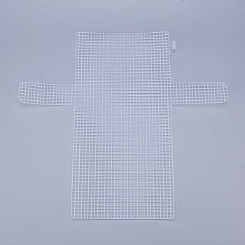 Plastic Mesh Canvas Sheets, for Embroidery, Acrylic Yarn Crafting, Knit and Crochet Projects, White, 36.5x40x0.15cm, Hole: 4x4mm