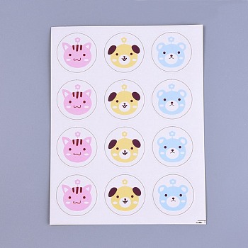DIY Sealing Stickers, Label Paster Picture Stickers, Animal Theme, Mixed Color, 16.15x12.2cm