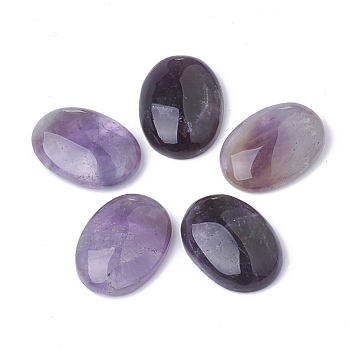 Natural Amethyst Cabochons, Oval, 25x18x6.5mm