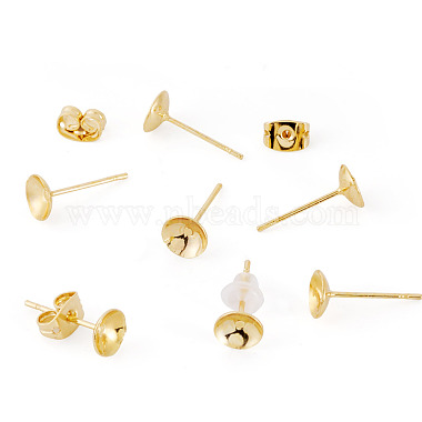 50Pcs Brass Earring Settings(KK-TA0008-38B)-3