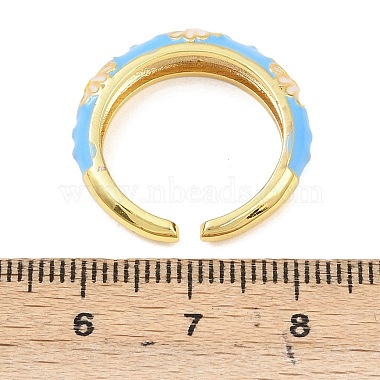 Brass Open Cuff Rings for Women(RJEW-K305-03B-G)-3