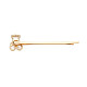 Brass Pave Clear Cubic Zirconia Hair Bobby Pin Findings(KK-S356-649-NF)-2