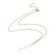 Ожерелье с подвеской в виде сердца из натуральной раковины с 304 цепочкой из нержавеющей стали для женщин(NJEW-C016-02G)-3