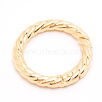 Zinc Alloy Spring Gate Rings, O Rings, Light Gold, 35x5mm, Inner Diameter: 25mm(PALLOY-WH0081-51B-03)
