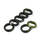 Natural Chinese Southern Jade Plain Band Ring, Gemstone Jewelry for Women, US Size 5 1/2(16.1mm)~US Size 8 3/4(18.7mm)(G-N0326-99B)
