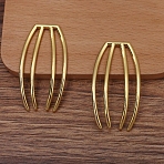 Alloy Hair Comb Findings, Golden, 50x27x2mm(OHAR-PW0001-398G)