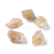 Rough Raw Natural Citrine Beads, Undrilled/No Hole Beads, Nuggets, 30~46x22~29x14~26mm, about 5pcs/100g, 100g/bag(X-G-WH0003-02)
