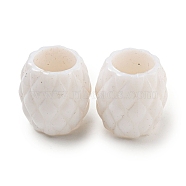 Opaque Acrylic Beads, Large Hole Beads, Barrel, White, 16x15mm, Hole: 9mm, about 335pcs/500g(SACR-L007-026A)