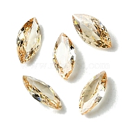 Cubic Zirconia Cabochons, Point Back, Horse Eye, Peru, 8x4x2mm(ZIRC-P116-02A-17)