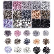 300g 15 Colors Glass Seed Beads, Mixed Style, Small Craft Beads for DIY Jewelry Making, Round, Mixed Color, 3mm, Hole: 1mm, 20g/color(SEED-NB0001-30)