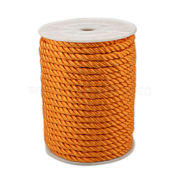 Twisted Nylon Thread, Dark Orange, 5mm, about 18~19yards/roll(16.4m~17.3m/roll)(NWIR-A001-07)