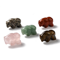 Natural Gemstone Display Decoration, Bear, 39~41x16~18x24~30mm(G-C028-02)