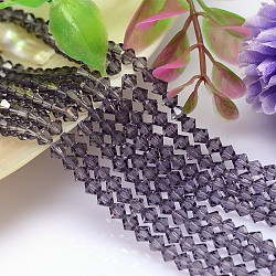 Faceted Imitation Austrian Crystal Bead Strands, Grade AAA, Bicone, DarkSlate Blue, 8x8mm, Hole: 0.9~1mm, about 50pcs/strand, 15.7 inch(G-M180-8mm-22A)
