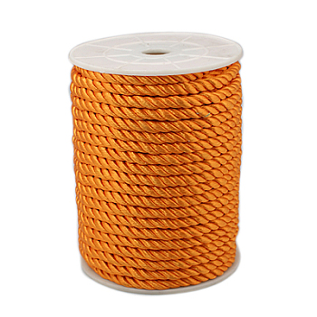 Twisted Nylon Thread, Dark Orange, 5mm, about 18~19yards/roll(16.4m~17.3m/roll)