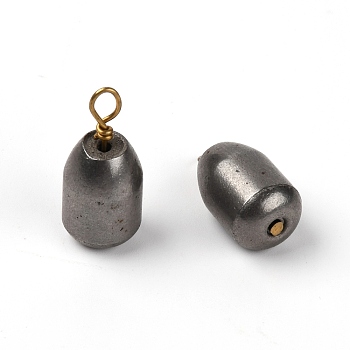 Zinc Alloy Bullet Weights Sinker, Fishing Weights Sinkers, for Fishing, Gunmetal, 26x11mm, Hole: 3mm