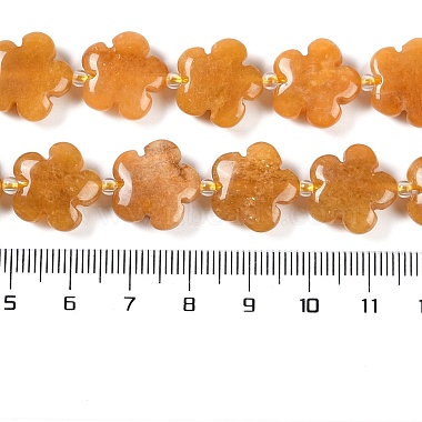 Natural Topaz Jade Beads Strands(G-NH0028-01A)-5