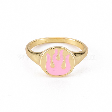 Pearl Pink Alloy Finger Rings