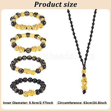 5Pcs 5 Style Om Mani Padme Hum Mala Bead Bracelets & Buddhist Necklaces(SJEW-AN0001-44)-7
