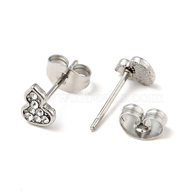 Rhinestone Gourd Stud Earrings with 316 Surgical Stainless Steel Pins(EJEW-A081-04P)-3