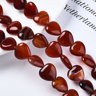 Chapelets de perles rouges en agate naturelle(X-G-S364-097)-4
