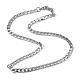 201 Stainless Steel Cuban Link Chain Necklace(NJEW-G112-02P)-1