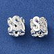 Rack Plating Brass Pave Clear Cubic Zirconia European Beads(KK-M285-23S)-2