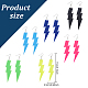 6 Pairs 6 Colors Acrylic Lightning Dangle Earrings(EJEW-AN0001-58)-2