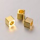 Cube Brass Spacer Beads(KK-J204-03)-2