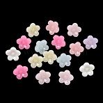 Plastic Beads, Imitation Jelly, Flower, Mixed Color, 10x10.5x6.8mm, Hole: 1.8mm, about 2083pcs/500g(KY-F023-12)