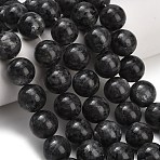 Natural Larvikite Beads Strands, Smooth Round, 16mm, Hole: 1mm, about 25pcs/strand, 15.94~16.06''(40.5~40.8cm)(GSR16mmC128)