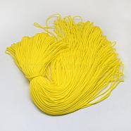 Polyester & Spandex Cord Ropes, 16-Ply, Gold, 2mm, about 109.36 yards(100m)/bundle(RCP-R007-355)