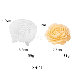 DIY Candle Food Grade Silicone Molds, For Scented Candle Making, Flower, Flower, 88x44mm(PW-WGCF1EB-21)