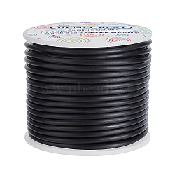 Round Aluminum Wire, Matte Effect, Black, 9 Gauge, 3mm(AW-BC0001-3mm-14B)