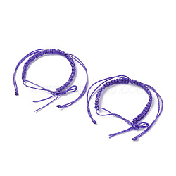 2Pcs Nylon Braided Bracelet Makings, Blue Violet, Inner Diameter: 2 inch(5.2cm)(BJEW-JB07525-04)