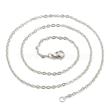 10Pcs 304 Stainless Steel Cable Chain Necklaces Set for Men Women(STAS-YW0002-01P)-3
