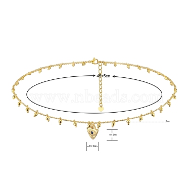 SHEGRACE Eye Brass Micro Pave Cubic Zirconia Pendant Necklaces(sgNJEW-PH01393)-2