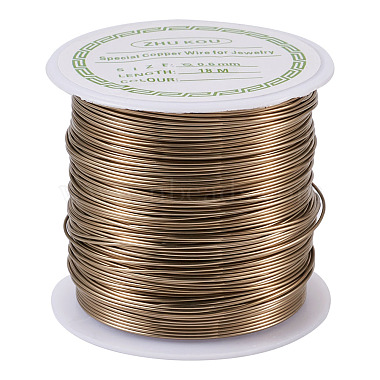 Round Copper Wire Copper Beading Wire for Jewelry Making(YS-TAC0004-0.6mm-18)-2