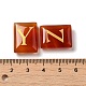 26Pcs Natural Carnelian Healing Rectangle with Letter A~Z Display Decorations(G-K335-07C)-3