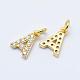 Brass Micro Pave Grade AAA Cubic Zirconia Charms(ZIRC-P067-11G-A-NR)-1